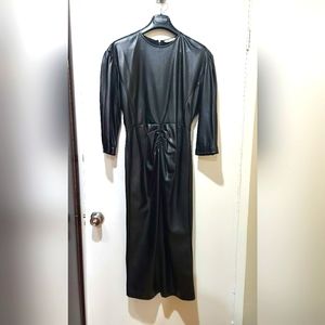 Pu leather dress